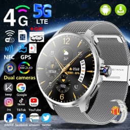4G Full Network GPS Smart Watch 720*720 AMOLED 2100mah 16GB+256GB RAM Camera Video Call WIFI Google APPS Download 5G Smartwatch