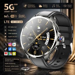 4G Full Network GPS Smart Watch 720*720 AMOLED 2100mah 16GB+256GB RAM Camera Video Call WIFI Google APPS Download 5G Smartwatch