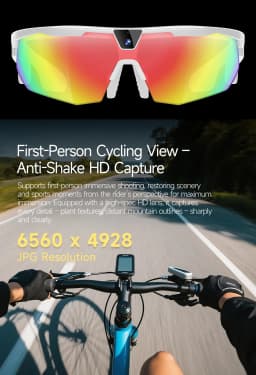 Outdoor Sports Sunglasses 2026 New Smart Cycling Glasses BT Call AI Translation AI Conversation 32MP HD Photo 8MP HD Camera