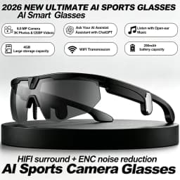 Outdoor Sports Sunglasses 2026 New Smart Cycling Glasses BT Call AI Translation AI Conversation 32MP HD Photo 8MP HD Camera