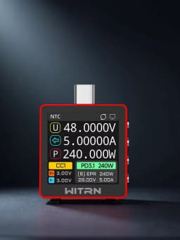 New Red Version WITRN K2 INA237 48V Voltage and Current Meter USB Tester PD3.1 Fast Charging Protocol Detection Decoy 28VEPR
