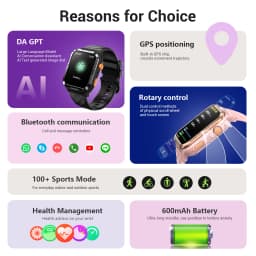 【World premiere】Blackview W10 PRO Smart watch 1.83" Display Outdoor GPS DA GPT 600mAh with LED Flashlight Bluetooth Calling