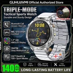 Military TANK Smart Watch 1400mAh Big Battery 10ATM Waterproof Rugged Outdoor SOS Alert Heart Rate Fitness Trackr Smart Bracelet