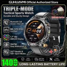 Military TANK Smart Watch 1400mAh Big Battery 10ATM Waterproof Rugged Outdoor SOS Alert Heart Rate Fitness Trackr Smart Bracelet