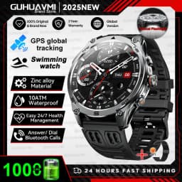 2026New ULtra Military Grade 1000mAh Battery SmartWatch Built in GPS Compass 10ATM Waterproof Sports 1.73 AMOLED Smart watch Men
