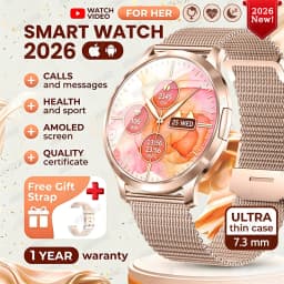 2026 New Ultra-thin Smart Watch For Women 466*466 AMOLED Display Sports Watches BT Call Digital Health Tracker Ladies Smartwatch