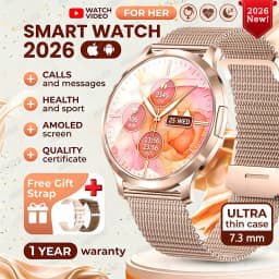 2026 New Ultra-thin Smart Watch For Women 466*466 AMOLED Display Sports Watches BT Call Digital Health Tracker Ladies Smartwatch
