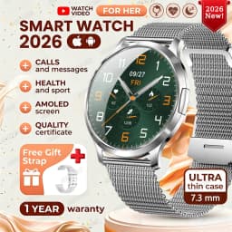 2026 New Ultra-thin Smart Watch For Women 466*466 AMOLED Display Sports Watches BT Call Digital Health Tracker Ladies Smartwatch