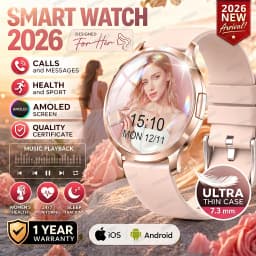 2026 New Ultra-thin Smart Watch For Women 466*466 AMOLED Display Sports Watches BT Call Digital Health Tracker Ladies Smartwatch