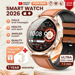 2026 New Ultra-thin Smart Watch For Women 466*466 AMOLED Display Sports Watches BT Call Digital Health Tracker Ladies Smartwatch