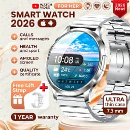 2026 New Ultra-thin Smart Watch For Women 466*466 AMOLED Display Sports Watches BT Call Digital Health Tracker Ladies Smartwatch
