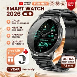 2026 New Ultra-thin Smart Watch For Women 466*466 AMOLED Display Sports Watches BT Call Digital Health Tracker Ladies Smartwatch