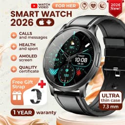 2026 New Ultra-thin Smart Watch For Women 466*466 AMOLED Display Sports Watches BT Call Digital Health Tracker Ladies Smartwatch
