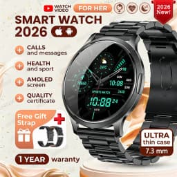 2026 New Ultra-thin Smart Watch For Women 466*466 AMOLED Display Sports Watches BT Call Digital Health Tracker Ladies Smartwatch