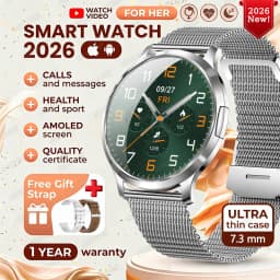 2026 New Ultra-thin Smart Watch For Women 466*466 AMOLED Display Sports Watches BT Call Digital Health Tracker Ladies Smartwatch
