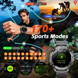 2026 New Army grade TANK GPS Offline Maps Smart Watch 10ATM Waterproof Sports Compass Heart rate HD Bluetooth call Smart watch