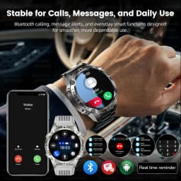 2026 New Army grade TANK GPS Offline Maps Smart Watch 10ATM Waterproof Sports Compass Heart rate HD Bluetooth call Smart watch