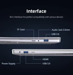 14.1' Laptop Computer Windows 11 Intel Atom X7 A3950 Notebook PC Gamer 12GB RAM 512GB 1TB SSD 1920*1080 Office Computer