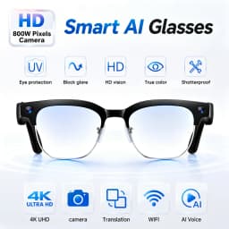 2026 New 4K HD 800W Smart AI Glasses Men 120+Language Translation Video record Take photos Chat GPT Call Music Sunglasses Women
