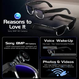 2026 New 4K HD 800W Smart AI Glasses Men 120+Language Translation Video record Take photos Chat GPT Call Music Sunglasses Women