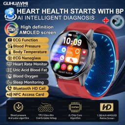 2026 New Air Pump Airbag Smart Watch High Precision Dynamic Blood Pressure Monitor ECG Heart Rate Health Smart watch For Adult