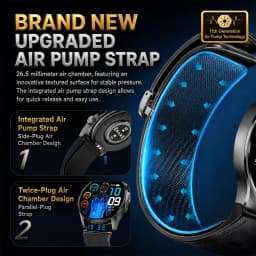 2026 New Air Pump Airbag Smart Watch High Precision Dynamic Blood Pressure Monitor ECG Heart Rate Health Smart watch For Adult