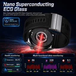 2026 New Air Pump Airbag Smart Watch High Precision Dynamic Blood Pressure Monitor ECG Heart Rate Health Smart watch For Adult