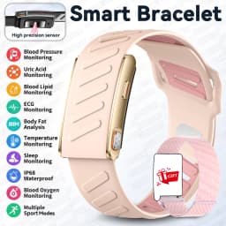 Newly Men Women Smart Band ECG Blood Pressure Uric Acid Monitor 3ATM Waterproof Sports Fitness Tracker Bracelet For Android iOS