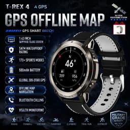 2026-Top Accurate GPS Smart Watch Offline Maps Download Compass Tracking 5ATM Waterproof Tactics Sport Smart Bracelet Men Gift