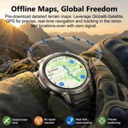 2026-Top Accurate GPS Smart Watch Offline Maps Download Compass Tracking 5ATM Waterproof Tactics Sport Smart Bracelet Men Gift