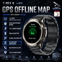 2026-Top Accurate GPS Smart Watch Offline Maps Download Compass Tracking 5ATM Waterproof Tactics Sport Smart Bracelet Men Gift