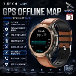 2026-Top Accurate GPS Smart Watch Offline Maps Download Compass Tracking 5ATM Waterproof Tactics Sport Smart Bracelet Men Gift