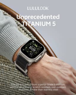 LULULOOK Grade 5 Titanium Nylon Band for Apple Watch Ultra 49 46 45 44mm, Titanium Band for iWatch Ultra 3 S11 10 SE 9 8 7 6 5 4