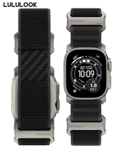 LULULOOK Grade 5 Titanium Nylon Band for Apple Watch Ultra 49 46 45 44mm, Titanium Band for iWatch Ultra 3 S11 10 SE 9 8 7 6 5 4