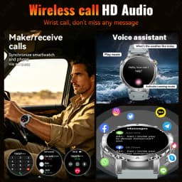 LIGE 2026 Military 1400mAh Battery Smart Watch Men Outdoor Flashlight IP68 Waterproof Heart Rate Bluetooth Call Sports Bracelets