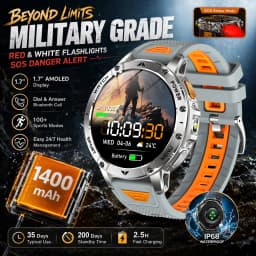 2026 New Military Outdoor Smart Watch Men 10ATM Waterproof Diving Heart Rate Monitor LED Flashlight Bluetooth Call Fitness Watch