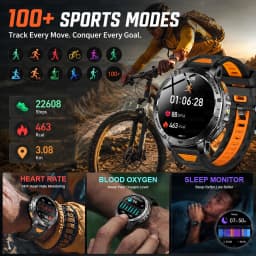 2026 New Military Outdoor Smart Watch Men 10ATM Waterproof Diving Heart Rate Monitor LED Flashlight Bluetooth Call Fitness Watch