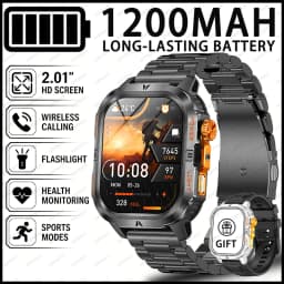 The 2026 New Smartwatch Features a 2.01-Inch High-Definition Screen and a 1200mAh Large Battery That Can Store Up to 40 Hours of