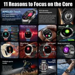 2026 New ECG Smart Watch Body Analysis Blood Oxygen Uric Acid Fatigue Detection Micro-Physical Examination Sapphire Smartwatches