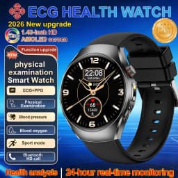 2026 New ECG Smart Watch Body Analysis Blood Oxygen Uric Acid Fatigue Detection Micro-Physical Examination Sapphire Smartwatches