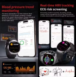 2026 New ECG Smart Watch Body Analysis Blood Oxygen Uric Acid Fatigue Detection Micro-Physical Examination Sapphire Smartwatches