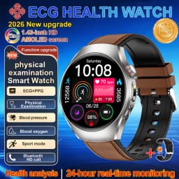 2026 New ECG Smart Watch Body Analysis Blood Oxygen Uric Acid Fatigue Detection Micro-Physical Examination Sapphire Smartwatches