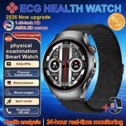 2026 New ECG Smart Watch Body Analysis Blood Oxygen Uric Acid Fatigue Detection Micro-Physical Examination Sapphire Smartwatches