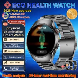 2026 New ECG Smart Watch Body Analysis Blood Oxygen Uric Acid Fatigue Detection Micro-Physical Examination Sapphire Smartwatches