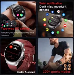 2026 New ECG Smart Watch Body Analysis Blood Oxygen Uric Acid Fatigue Detection Micro-Physical Examination Sapphire Smartwatches