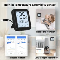 Tuya Smart Air Conditiong Thremostat Built-in Temperature Humidity Sensor For IR Remote AC Work with Alexa Google