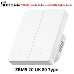 SONOFF ZBM5 Zigbee Smart Wall Switch UK/EU Type Detach Relay Mode Applicable to Both No Neutral & With Neutral Wire 1 /2/3 Gang