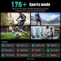 New Ciberer QX18 GPS Smart Watch Ultra-large 2.01''Display Built-in GPS Compass & Altimeter Health & Fitness Tracking Smartwatch