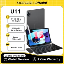 DOOGEE U11 Android 15 Tablet 11' Ultra-clear 90Hz Display 16GB(4+12) 128GB 8580mAh Battery Unisoc T606 Octa-core Dual Speaker