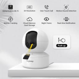 BoyKeep 3MP 5G/2.4GHz WiFi Indoor Home Security IP Smart Baby Monitor Camera Automatic Tracking 24/7 Video Surveillance Camera